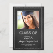 Rustikale Chalkboard-Abschluss Magnetkarte Magneteinladung (Vorderseite)