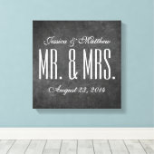 Rustikale Chalkboard-Art Hochzeitstil-Leinwand Leinwanddruck (Insitu (Holzboden))