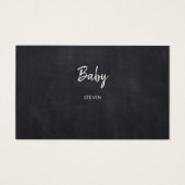 Rustikale Chalkboard Babydusche Windelwaschkarten (Rückseite)