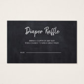 Rustikale Chalkboard Babydusche Windelwaschkarten (Vorderseite)