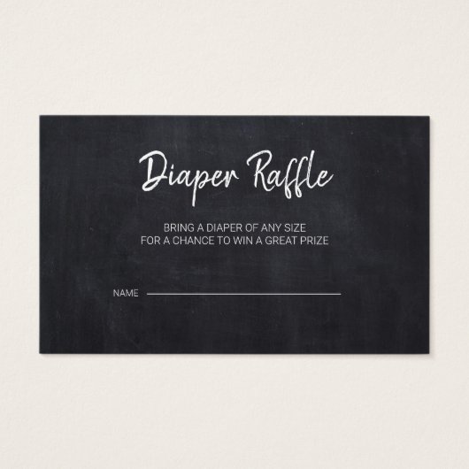 Rustikale Chalkboard Babydusche Windelwaschkarten (Vorderseite)
