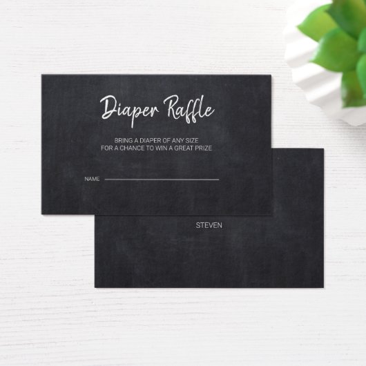 Rustikale Chalkboard Babydusche Windelwaschkarten (Schreibtisch)