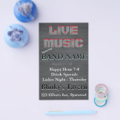 Rustikale Chalkboard Bar Taverne Live Music 2 Flyer (Einzeln)