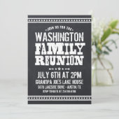 Rustikale Chalkboard Family Wiedersehen Einladunge Einladung (Stehend Vorderseite)