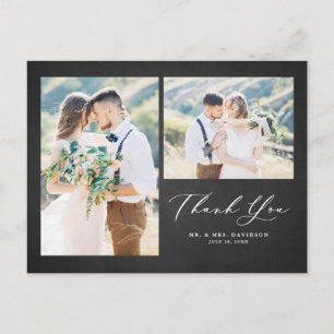 Rustikale Chalkboard Foto Collage Wedding Vielen D Postkarte