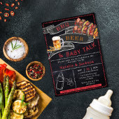 Rustikale Chalkboard GRILLEN Beer Baby Shower Einl Einladung