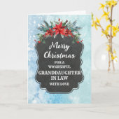 Rustikale Chalkboard Großtochter im Jura Weihnacht Karte (Gelbe Blume)