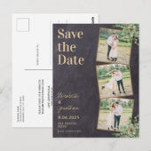 Rustikale Chalkboard Grünpflanzen 3 Foto Save the Postkarte (Vorne/Hinten)