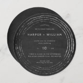 Rustikale Chalkboard handgezeichnete Rahmen Hochze Einladung (Vorne/Hinten)