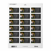 Rustikale Chalkboard Hochzeit Foto Rücksendeadress Adressaufkleber (Vorne)