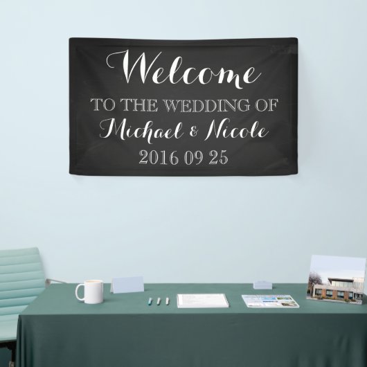 Rustikale Chalkboard Hochzeit Willkommenszeichen n Banner (Messeveranstaltung)