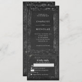 Rustikale Chalkboard-Hochzeitseinladung w uAwg Einladung (Vorne/Hinten)