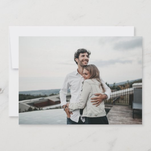 Rustikale Chalkboard-Initialen 6 Fotos Hochzeit Einladung (Rückseite)