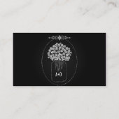 Rustikale Chalkboard Mason Jar Blume Hochzeitbeila Begleitkarte (Rückseite)