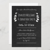 Rustikale Chalkboard-Probe Einladungen (Vorne/Hinten)