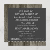 Rustikale Chalkboard Redneck Hochzeitseinladungen Einladung (Vorne/Hinten)