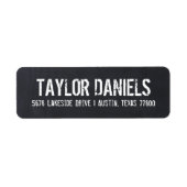 Rustikale Chalkboard-Rücksendeadressen-Aufkleber (Vorne)