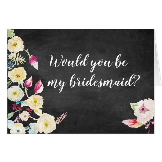 Rustikale Chalkboard Vintage Blumenhochzeit (Vorderseite (Horizontal))