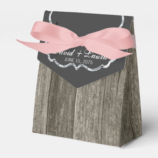 Rustikale Chalkboardhochzeit Geschenkschachtel (Vorderseite)