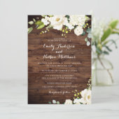 Rustikale Champagner-Hochzeit Einladung (Stehend Vorderseite)