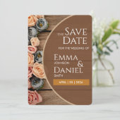 Rustikale Charm Hochzeit "Save the Date"-Karte Save The Date (Stehend Vorderseite)