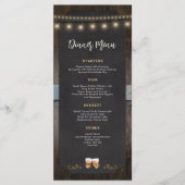 Rustikale Chefs Whiskey Shot Themen4x9 Abendmenü Menükarte (Vorderseite)