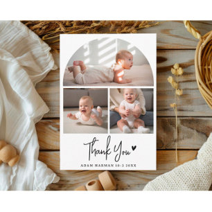 Rustikale Chic-Baby-Shower-Dankeschön-Foto Postkarte
