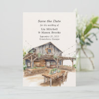 Rustikale Chic Barn Wedding rettet die Termine
