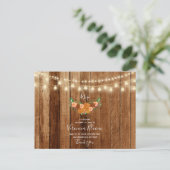 Rustikale Chic Barn Wood Post Card RSVP Card Postkarte (Stehend Vorderseite)