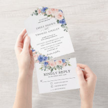 Rustikale Chic Blush Blues Blütengrün Hochzeit