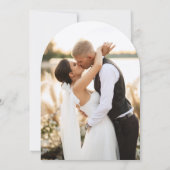 Rustikale Chic Boho Wildblumen und Foto Hochzeit Einladung (Rückseite)