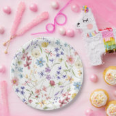 Rustikale Chic Bunte Wildblumen Party Pappteller (Party)