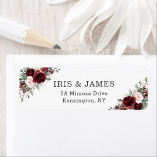 Rustikale Chic Burgund Blush Pink Floral Wedding