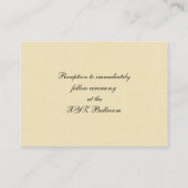 Rustikale Chic Burlap- und Spitzenlandhochzeit Begleitkarte (Rückseite)