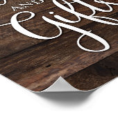 Rustikale Chic CARDS UND GIFTS signieren Print Poster (Ecke)