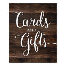 Rustikale Chic CARDS UND GIFTS signieren Print
