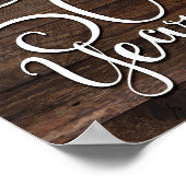 Rustikale Chic-CHEERS BIS 50 JAHRE Print Poster (Ecke)