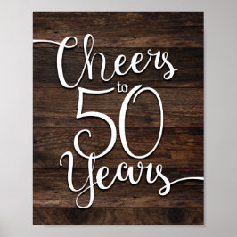 Rustikale Chic-CHEERS BIS 50 JAHRE Print Poster