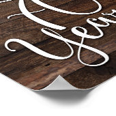 Rustikale Chic-CHEERS BIS 70 JAHRE Signatur Print Poster (Ecke)