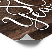 Rustikale Chic-CHEERS BIS 80 JAHRE Signatur Print Poster (Ecke)