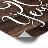 Rustikale Chic-CHEERS BIS 90 JAHRE Signatur Print Poster (Ecke)