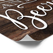 Rustikale Chic CHEERS UND BIER signieren Print Poster (Ecke)