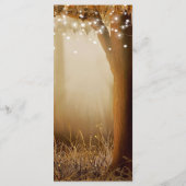 Rustikale Chic Country Tree String Lights Hochzeit Menükarte (Rückseite)