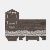 Rustikale Chic Dark Brown Wood White Lace Wedding Geschenkschachtel (Ungefaltet)