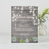 Rustikale Chic-Einladung Einladung (Stehend Vorderseite)