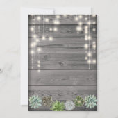 Rustikale Chic-Einladung Einladung (Rückseite)