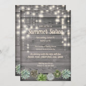 Rustikale Chic-Einladung Einladung (Vorne/Hinten)