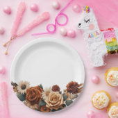 Rustikale Chic Floral Wedding Pappteller (Party)