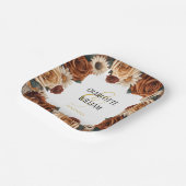 Rustikale Chic Floral Wedding Pappteller (Gewinkelt)