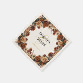 Rustikale Chic Floral Wedding Serviette (Ecke)